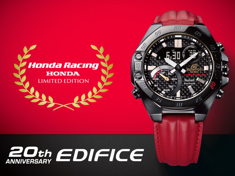 Casio viert 20e verjaardag EDIFICE met strak nieuw Honda Racing-horloge